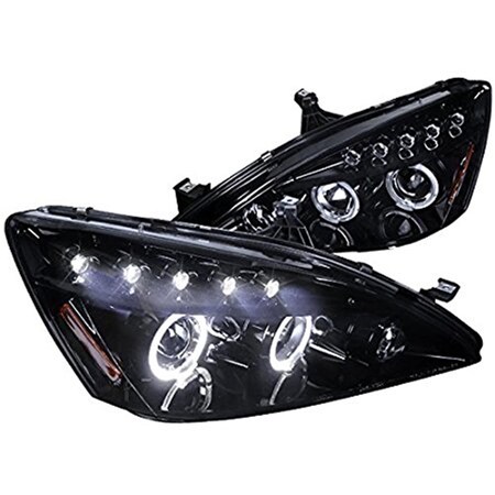 Overtime 2003 - 2007 Honda Accord Projector Headlights, Black OV1187848
